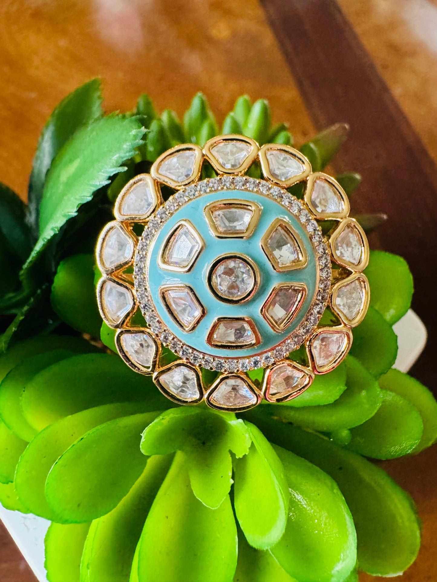 Beautiful kundan Ring adjustable