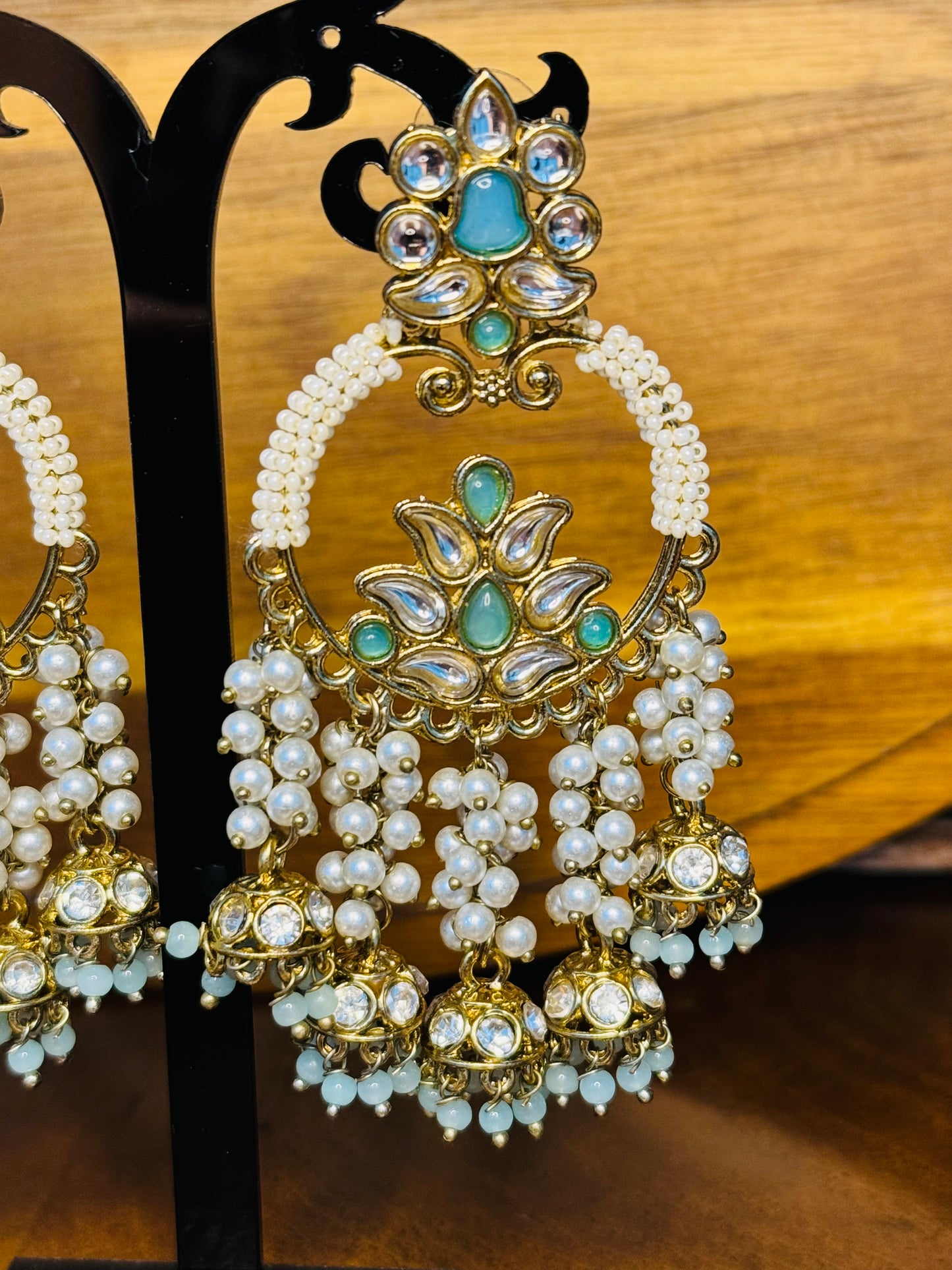 Extra stunning with little jhumkies on bottom beautiful color Earrings