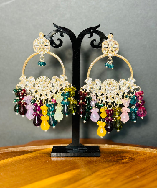 Beautiful Multicolor Unique Long Earrings