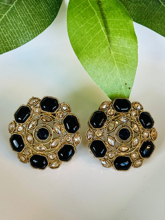 Beautiful forever black stud earrings