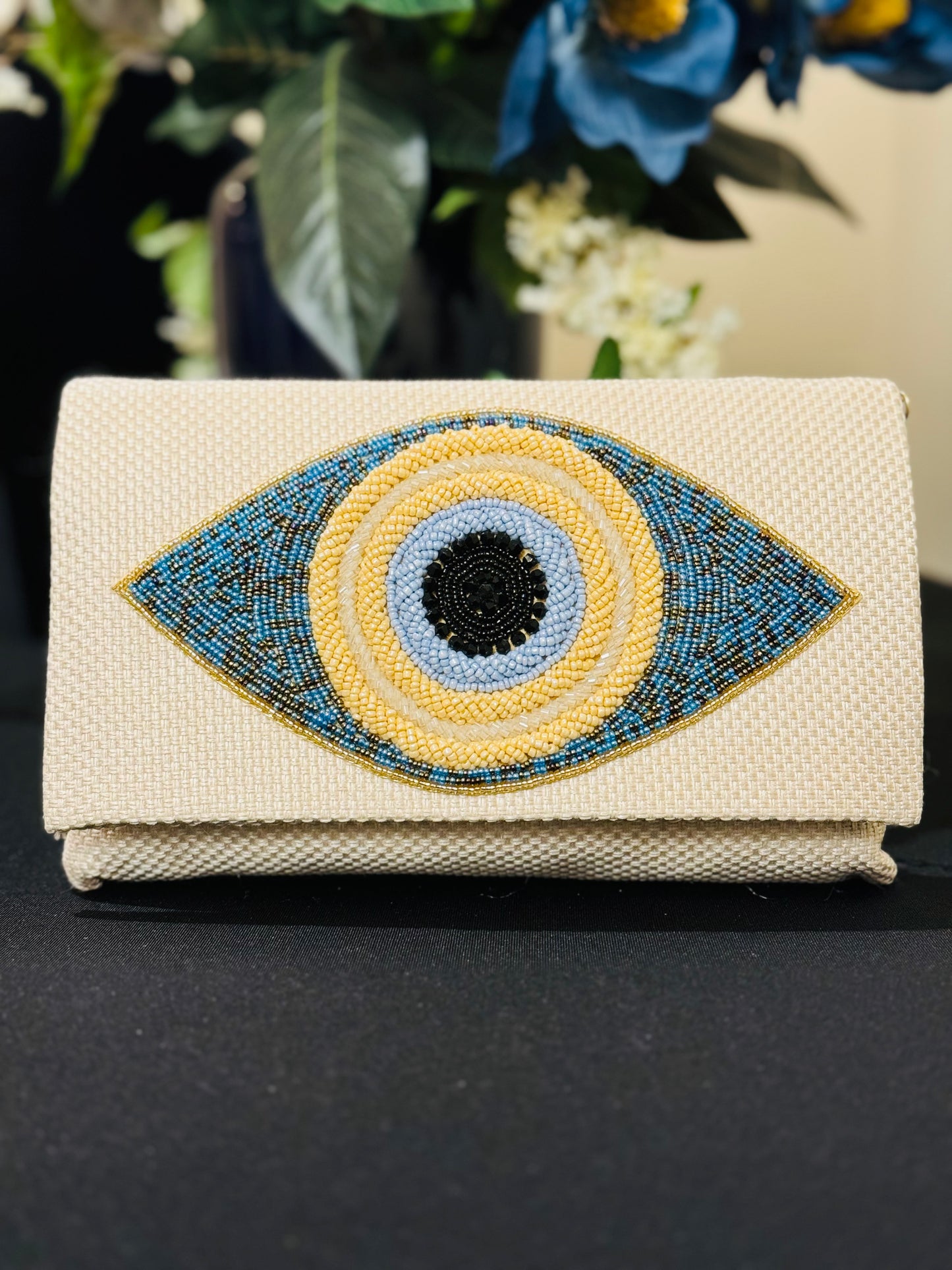 Beautiful handmade Evil eye evening bag