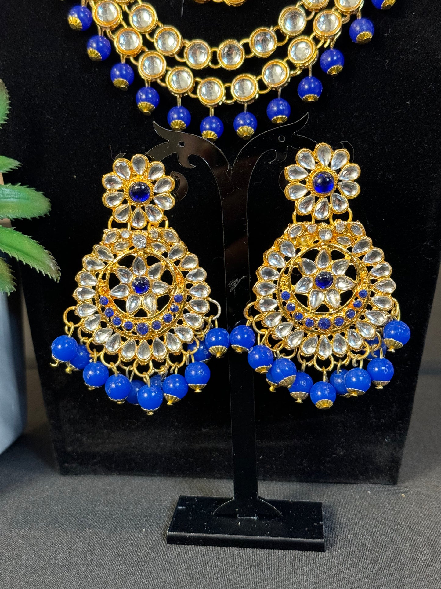 Beautiful Long Necklace with Choker tikka earring Jewelry set