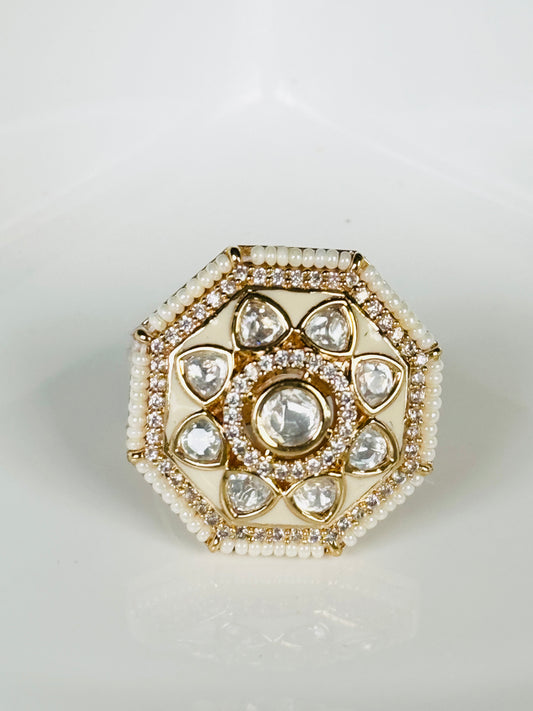 Beautiful Premium Quality Royal White Ring in Pachi