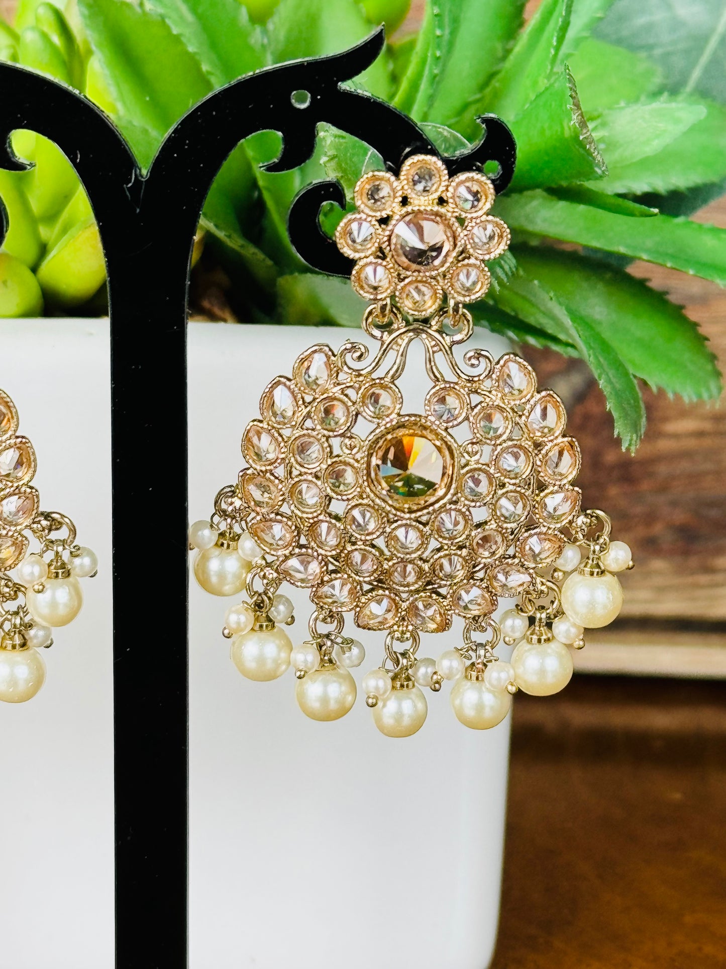 Beautiful golden regular size Earrings