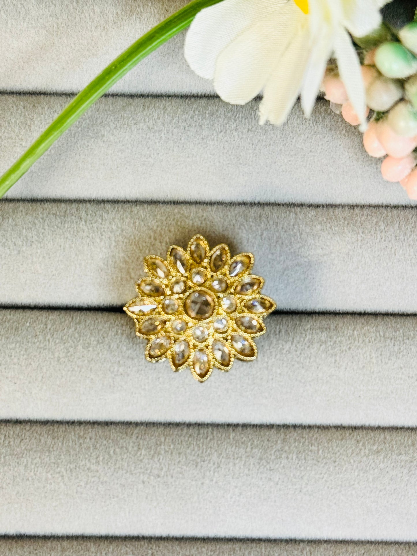 Beautiful Adjustable Flower design Ring In Gold For Any Occasion