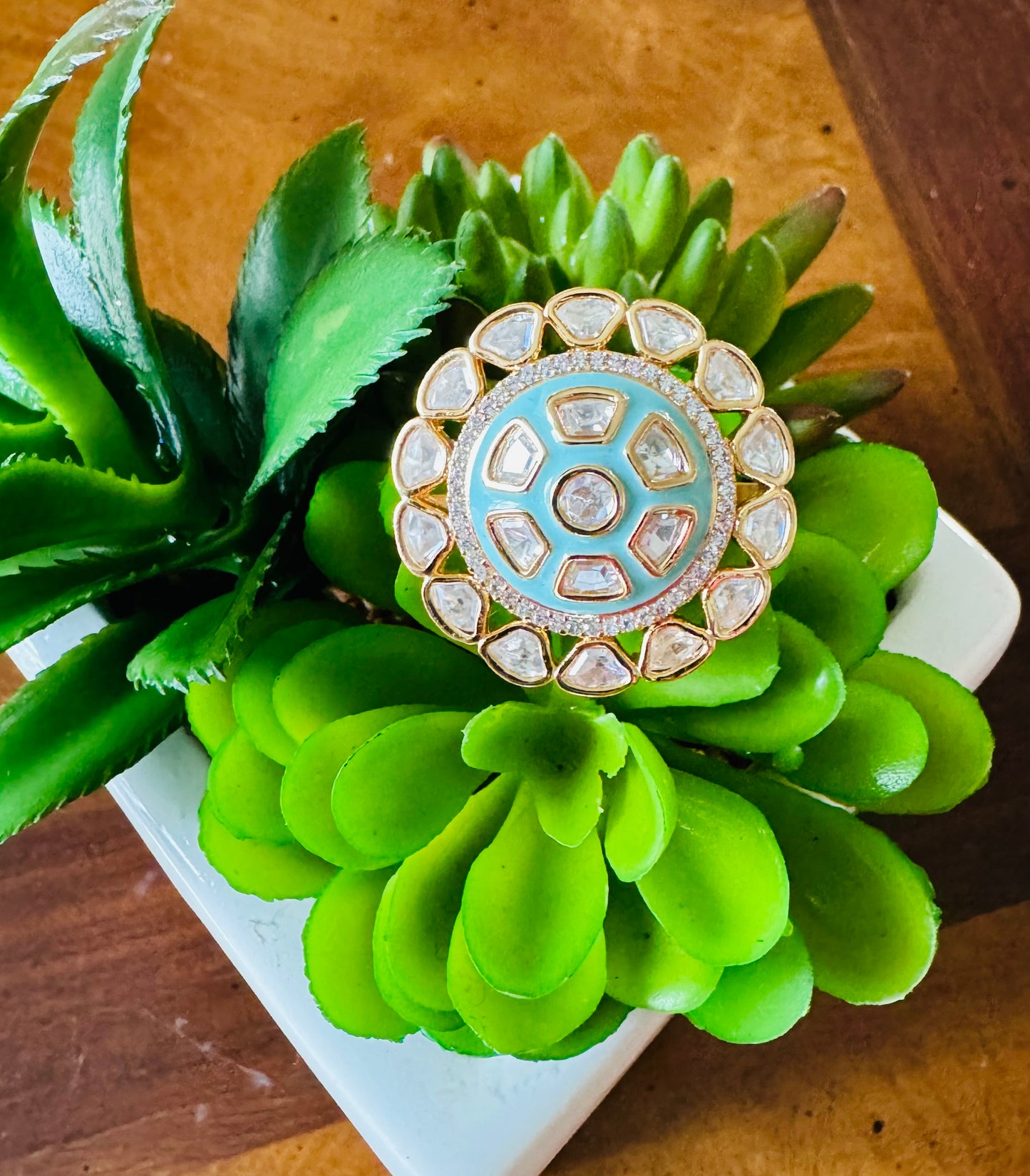 Beautiful kundan Ring adjustable