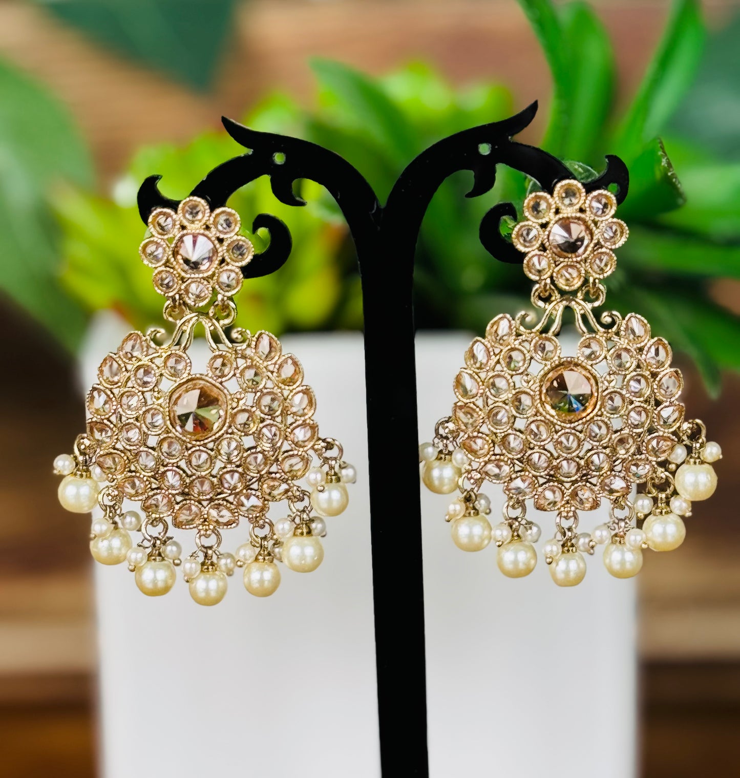 Beautiful golden regular size Earrings