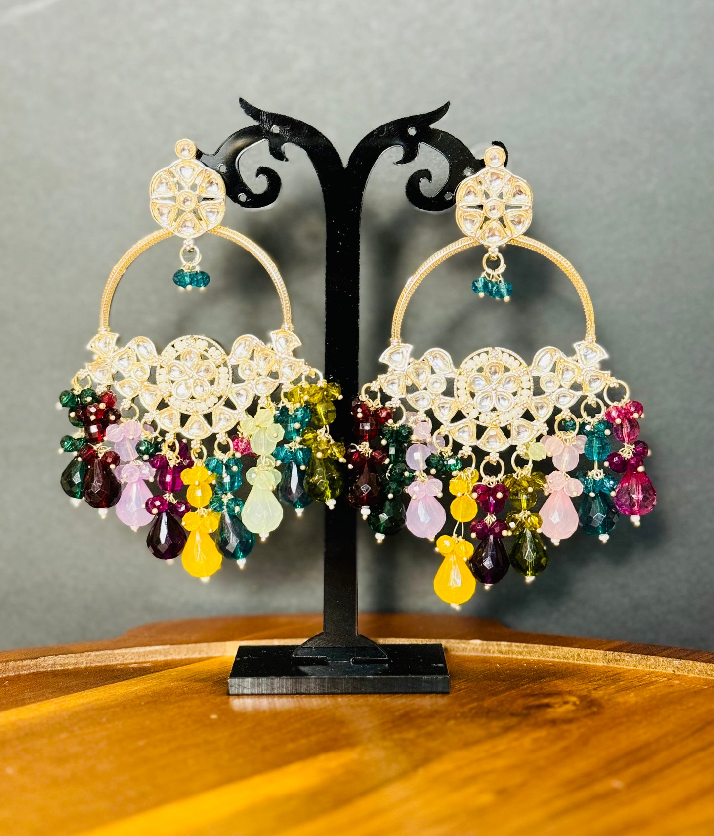 Beautiful Multicolor Unique Long Earrings