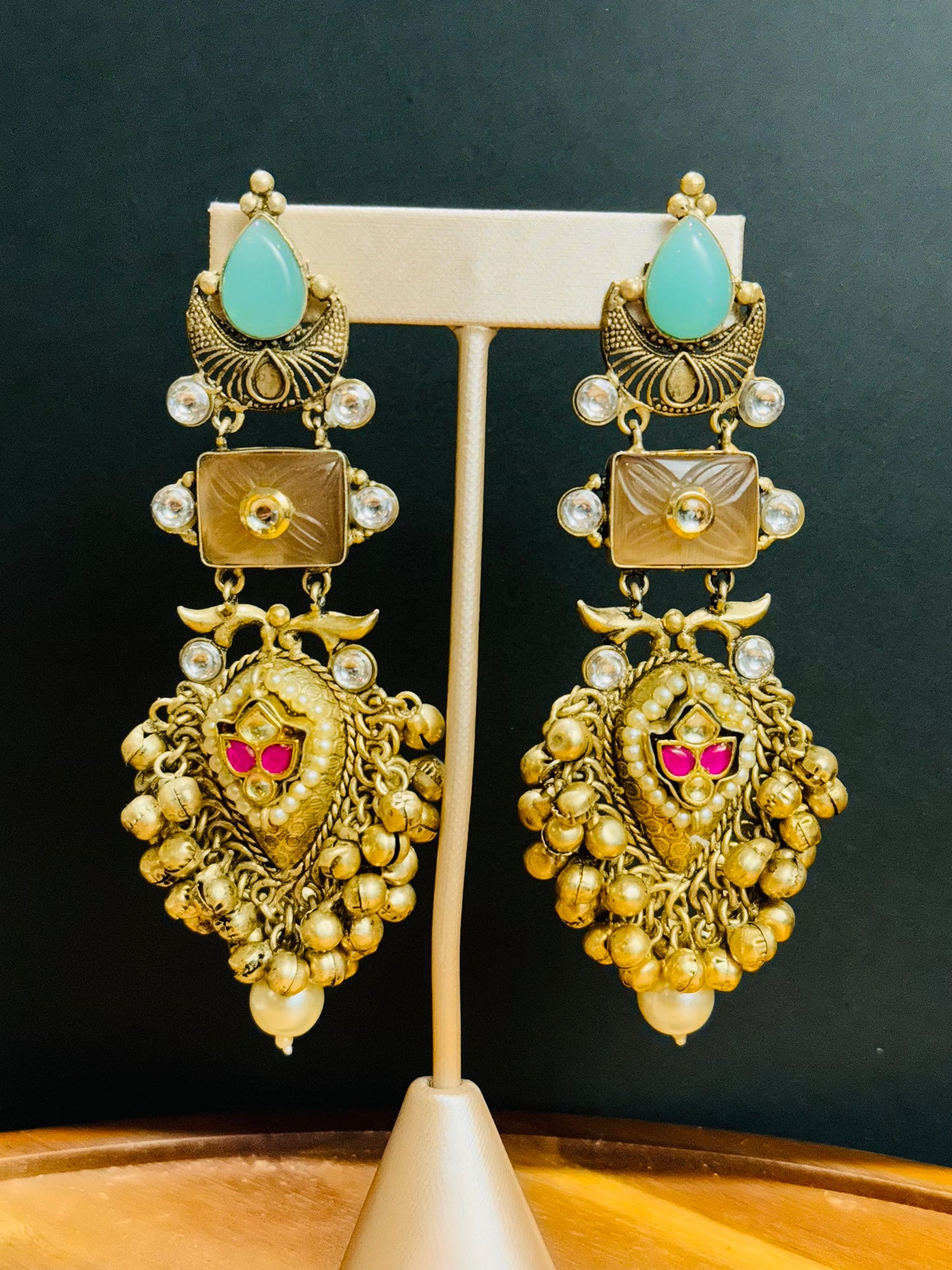 Beautiful antique style light weight long earrings